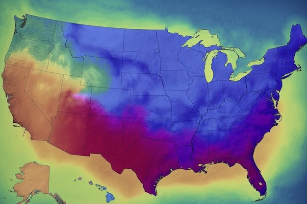 A heat map of the United States showing population density and demographic distribution across different states and regions, overlaid with congressional district boundaries.