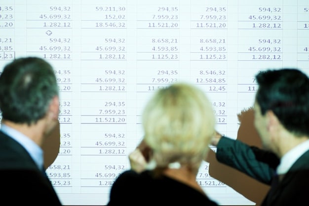 A close-up of a community event budget spreadsheet, highlighting areas affected by inflation, such as venue rental, catering, and marketing. Red arrows point upwards indicating cost increases, while annotations suggest potential cost-cutting measures.