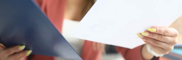 A close-up shot of a document labeled 