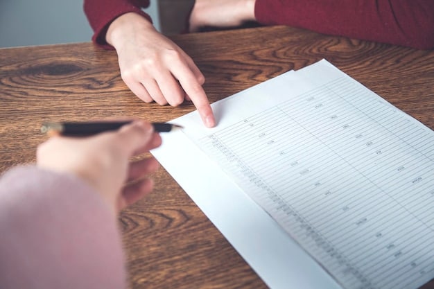 A close-up shot of a checklist being reviewed by two event organizers. The checklist includes items related to safety equipment, emergency procedures, and contact information. The organizers are focused and discussing the details on the list.