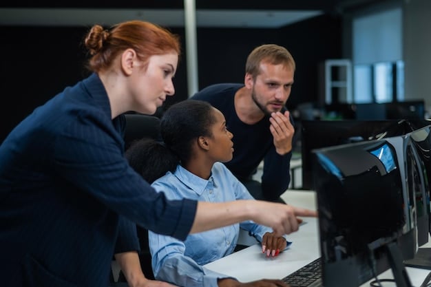 People attending a cybersecurity training with cybersecurity experts.