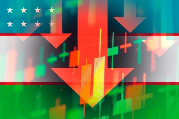 A photo montage showing various economic indicators such as inflation rates, unemployment figures, and consumer spending charts, all subtly affected by a rising interest rate arrow overlay.