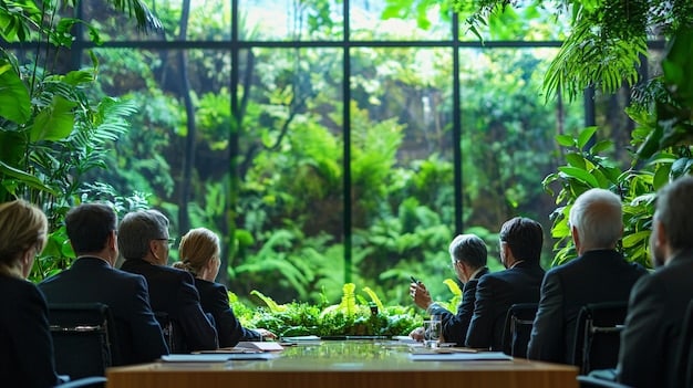 A town hall meeting showing local officials discussing the implementation of new environmental regulations with concerned citizens. The image should capture the dynamic of public engagement, showcasing both support and concerns related to New Federal Mandates on Local Environmental Regulations: What You Need to Know Now.