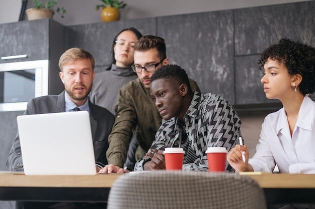 A diverse group of entrepreneurs working in a co-working space, collaborating on laptops and engaging in discussions. The image illustrates innovation and business growth, highlighting the impact of federal tax credits on local business development. “Empowering Local Businesses” is subtly overlaid.