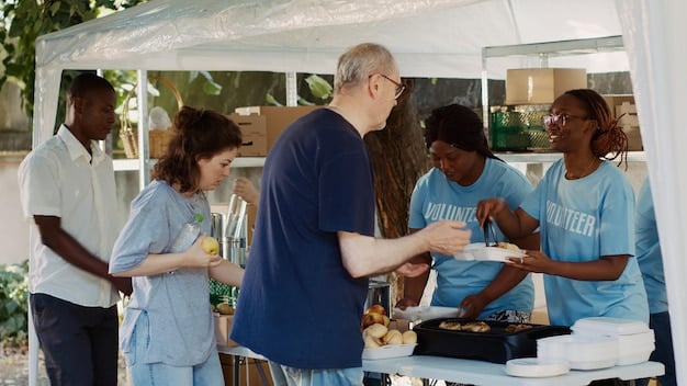 A diverse group of people participating in a community health fair, with booths offering information on various healthcare services and screenings. The image should highlight the role of local government in organizing and promoting community health initiatives. Include elements such as banners with the city name and local health organizations.