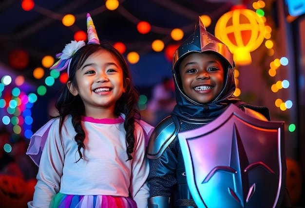 Children and adults participating in a 