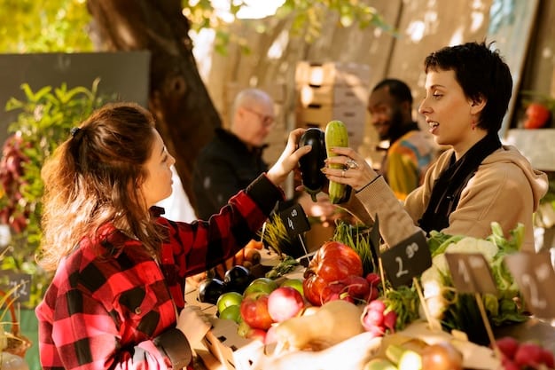 A table at a community event featuring locally sourced, organic fruits and vegetables, emphasizing sustainable food choices and Community Event Sustainability: How to Reduce Your Environmental Footprint in 2025.