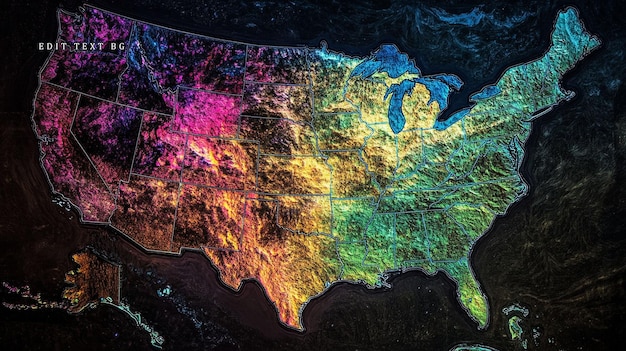 A map of the United States with different colored shades highlighting states with high concentrations of tech workers and darker shades indicating areas most affected by recent layoff announcements. Pins mark major tech hubs like Silicon Valley, Seattle, Austin, and New York City.