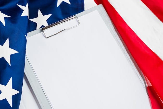 A close-up shot of a government document with the US flag subtly in the background. Highlighted sections show text related to energy regulations and renewable energy incentives. The image represents the legal and policy framework driving the Energy Sector Update: New Regulations and Investments in Renewable Energy Sources.